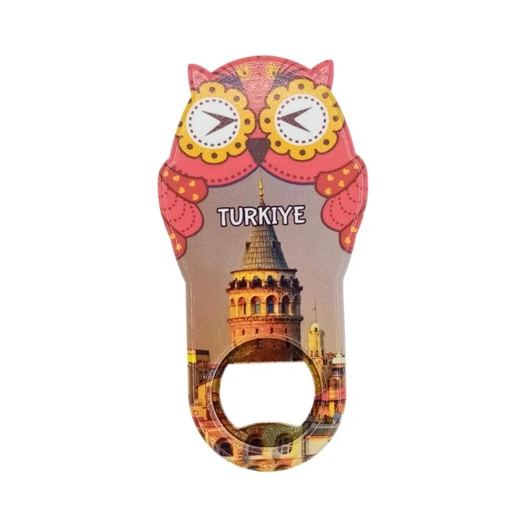 Türkiye Temalı Baykuş Magnet Kapak Açacak ürün görseli