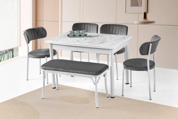 Smart Banklı Mutfak Masa Sandalye Takımı 70x110 ürün görseli 1