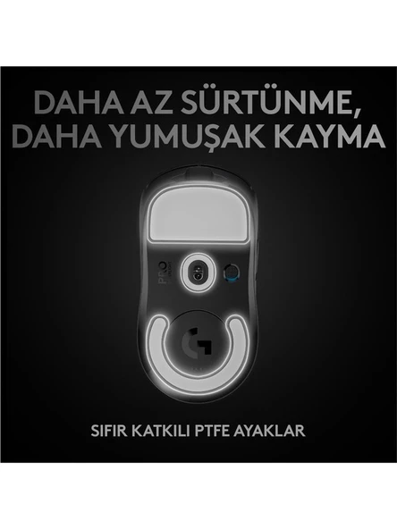 Logitech G PRO X Superlight 910-005881 Siyah Lightspeed Hero Şarjlı Optik Kablosuz Oyuncu Mouse - 4