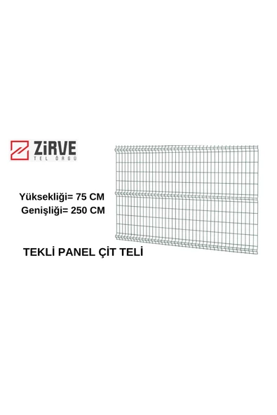 Zirve Tel Örgü 75 x 250 cm Panel Çit Teli