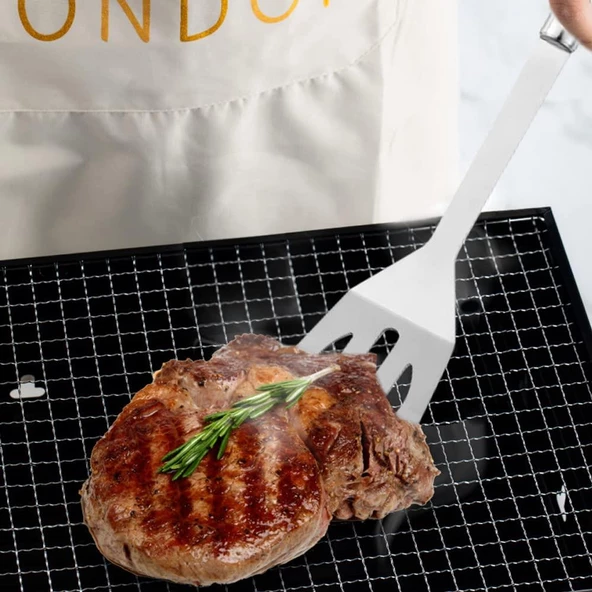 Valkyrie 7 Parça Çantalı Mangal Barbekü Maşa Spatula Seti Paslanmaz Çelik 1. Kalite - 8