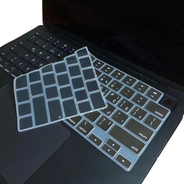 MacBook Arapça Klavye Koruyucu Silikon İnce Hafif Yıkanabilir Air 13-15 Pro 14-16 Uyumlu - Resim 2