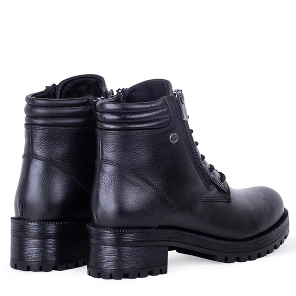Pierre Cardin 54071 Kadın Hakiki Deri Fermuarlı Bağcıklı Bot - 3