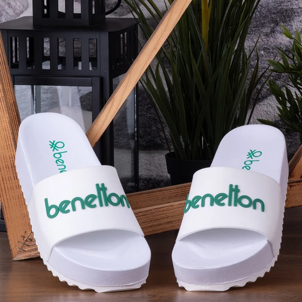 Benetton 1212 Günlük Yüksek Taban Kadın Terlik - 8