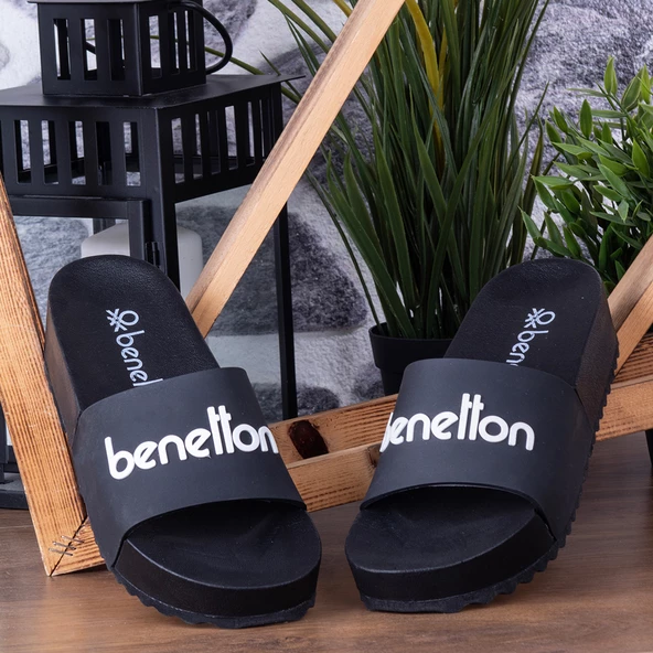 Benetton 1212 Günlük Yüksek Taban Kadın Terlik - 2