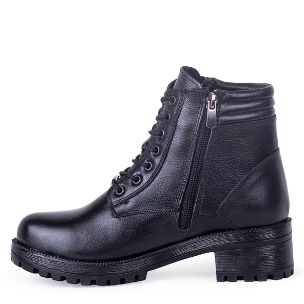 Pierre Cardin 54071 Kadın Hakiki Deri Fermuarlı Bağcıklı Bot - 4