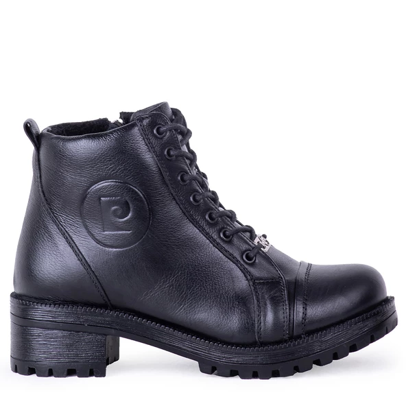 Pierre Cardin 54062 Kadın Hakiki Deri Fermuarlı Bağcıklı Bot