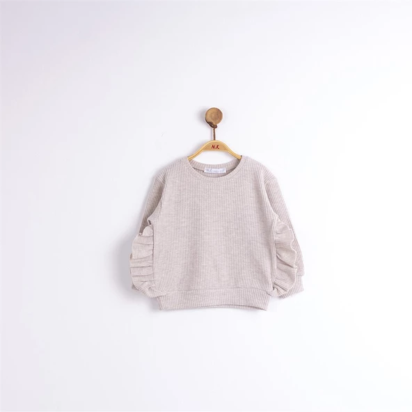 NK KİDS Nm33605 Kız Bebekyanı Fırfırlı Bluz - Resim 4