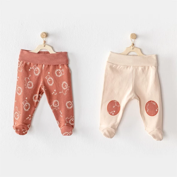 Andywawa AC23455 Bebek Patikli Pantolon 2 Pcs Footed Pants Mix