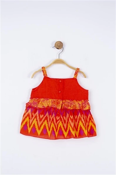 Kız Bebek Piramit Askılı Bluz - 2