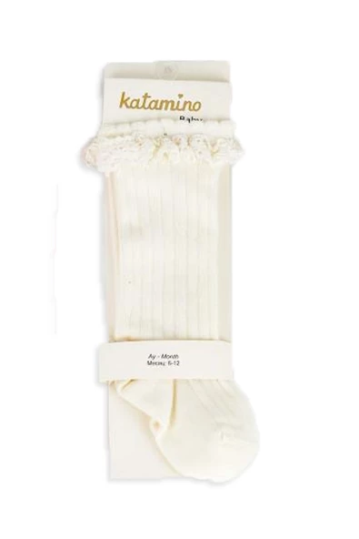 Katamino Kız Bebek Dizaltı Çorap - 6