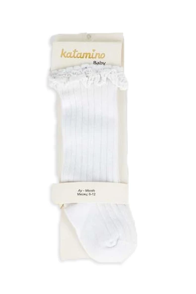 Katamino Kız Bebek Dizaltı Çorap - 1