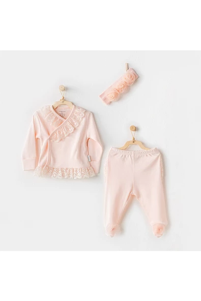 Andywawa Chic Girl 3'lü Kız Bebek Zıbın Takımı - Resim 3