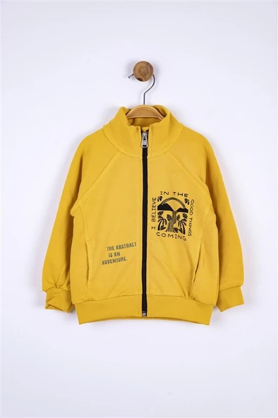 NK KİDS Erkek Bebek Fermuarlı Good Hırka - 3