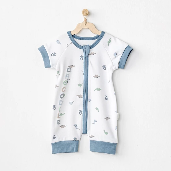 Erkek Bebek Tulum Romper Dinosaur AC24563 - 1