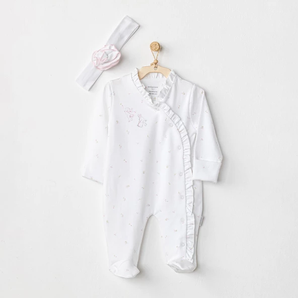 KızBebek Tulum Takım Romper Band Set Have A Nice Day AC24653 ürün görseli