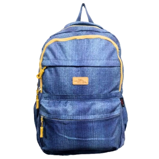 4 gözlü su geçirmez okul çantası, inverteks kumaş  kot tipi  orta okul , lise boy a.mavi ürün görseli 1