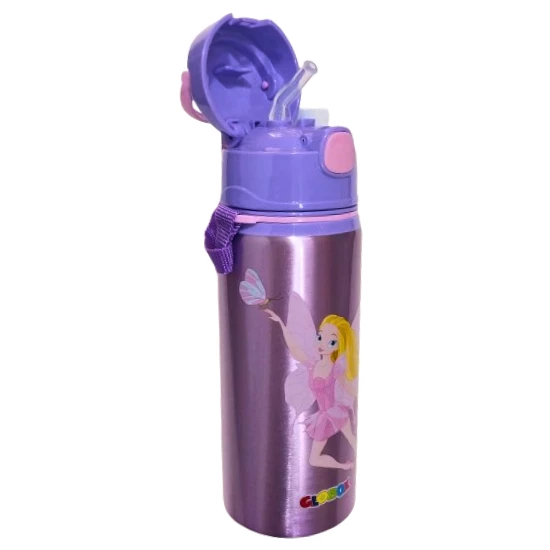 600 ml alüminyum suluk pipetli boyun askılı mor - 2