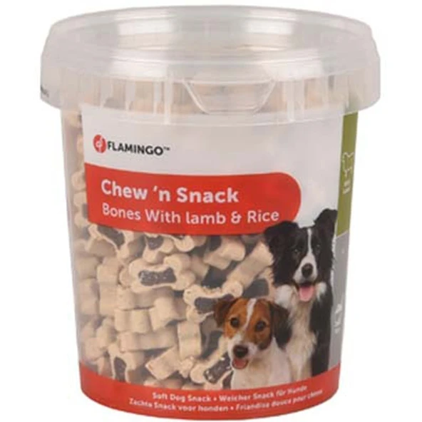 Flamingo Chewn Snack Bones Lamb Rice Kuzu Pirinçli Köpek Ödül 500 Gr.