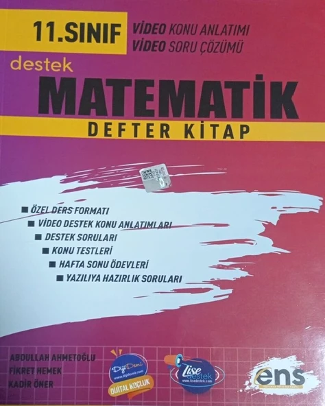 ENS Yayıncılık 11. Sınıf Matematik Defter Kitap