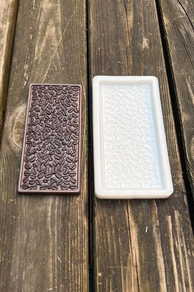 Kahveli Tablet Çikolata Silikon Mum Kalıbı - 4