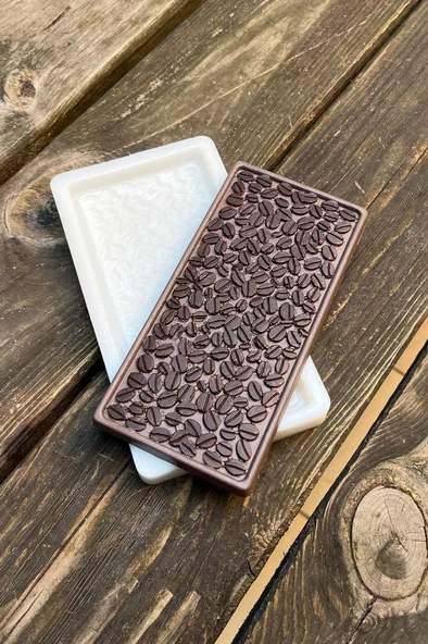 Kahveli Tablet Çikolata Silikon Mum Kalıbı - 5