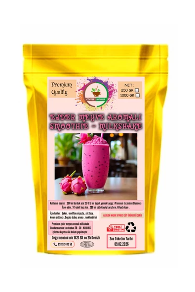 EJDER MEYVE AROMALI - Dragon Fruit - Milkshake & Smoothie - 1 Kg - Premium Quality