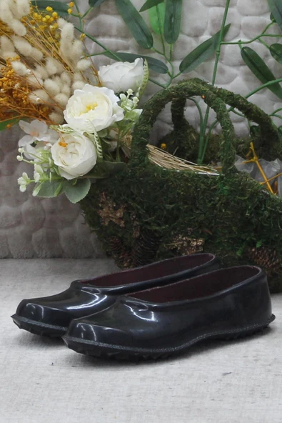 Arısan Emek 932 Unisex Siyah Plastik Astarlı Mest Lastik Ayakkabı - 2