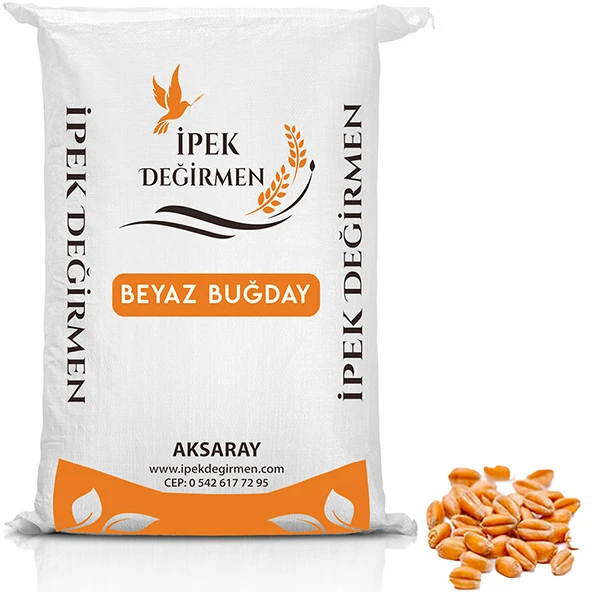 İpek Değirmen 1 KG Beyaz Buğday Hazmı Kolay Tavuk Güvercin Kuş Yemi