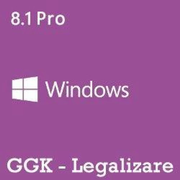 Microsoft Windows 8.1 Pro, Türkçe, 64 Bit, Get Genuine Kit (GGK)  DVD, 4YR-00157