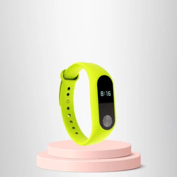 Mi Band 3-4 Uyumlu  Silikon Kordon M3-M4 Uyumlu FISTIK YEŞİLİ