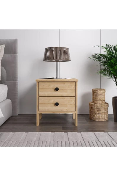 DECOMECH BERLİN  2 ÇEKMECELİ KOMODİN SAFİRMEŞE - Resim 2