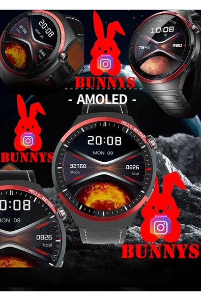 Bunnys Samsung Galaxy Note FE Uyumlu Akıllı Saat Erkekler İçin Konuşma Özellikli Metal Kordon Hediyeli - Resim 5