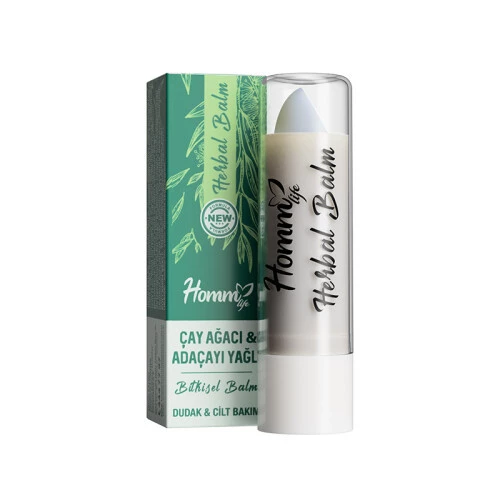 HOMM LIFE ÇAY AĞACI VE ADAÇAYI YAĞLI HERBAL LIP BALM 5ml