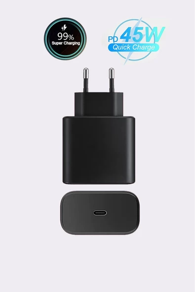 giyitec Huawei P50 Pocket S 45W Turbo Hızlı Şarj Adaptörü Şarj Başlığı PD Type-C Girişli - 2