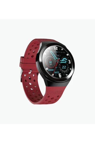 Linktech Akıllı Saat, Smartwatch, Premium Lt S88 Kırmızı Kordon