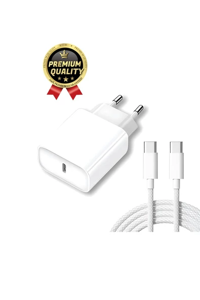 giyitec Xiaomi Mi Note 10 Lite 10 Pro Redmi Note 9 Pro Mi 10 Uyumlu 35w Type-c Hızlı Şarj Aleti Seti Beyaz