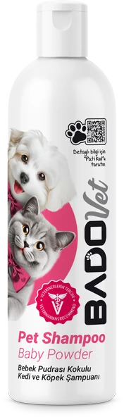 Bado Bebek Pudrası Kokulu Kedi ve Köpek Şampuanı 400 ML