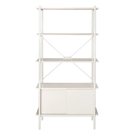 Retro 3 Raflı Metal Kitaplık-Vizon 80x163x40 cm - 3