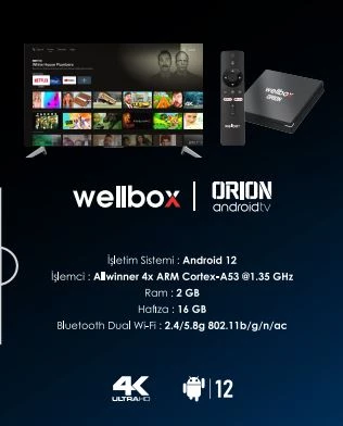 Wellbox Orion 4K Android TV Box Hediyeli - 2