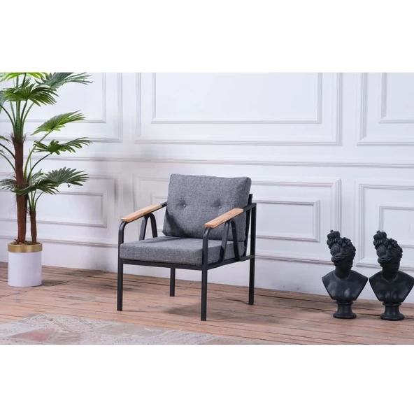 Pimango Piangel Bahçe Ve Balkon Mobilyası 3+1+1 Sehpalı - 5
