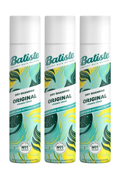 Batiste Original Tüm Saçlar 200 ml 3 Adet Kuru Şampuan