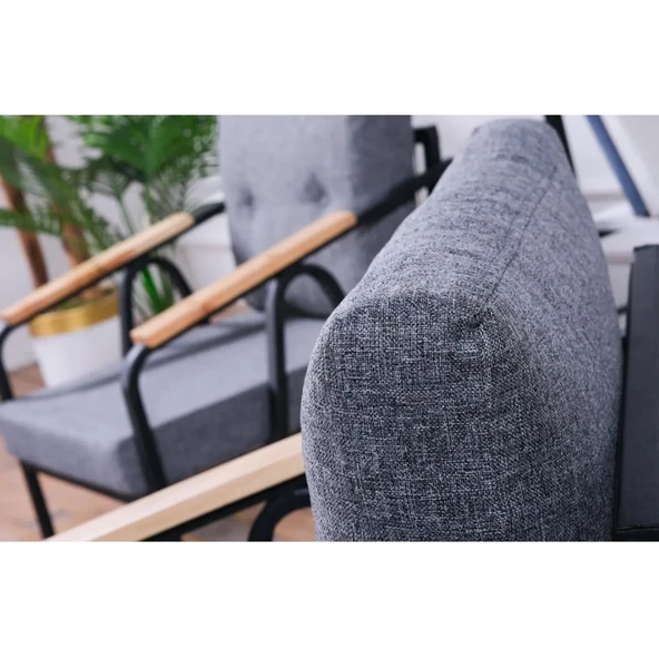 Pimango Piangel Tekli Bahçe Mobilyası,balkon Mobilyası 2'li 60x120cm - 3