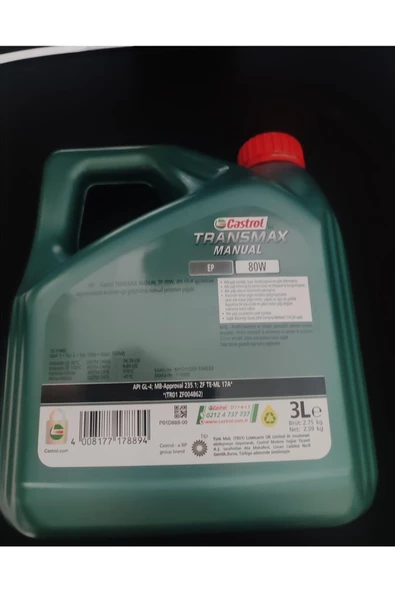 Castrol Manual EP 80W 3 Lt GL-4 Manuel Şanzıman Yağı - Resim 2