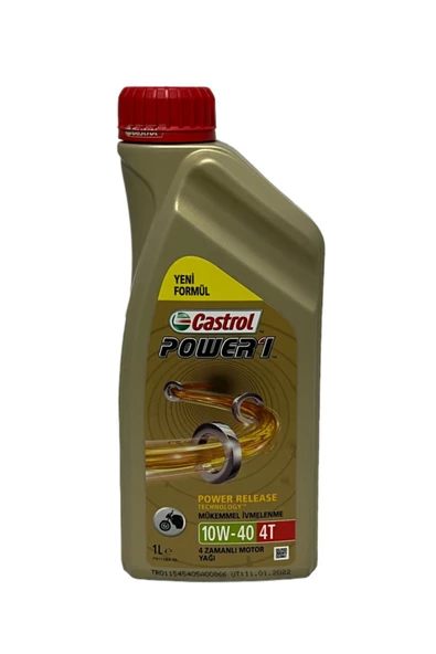 CASTROL Power1 10W-40 4T Motosiklet, 4 Zamanlı Motor Yağı 1 Lt. 4 Adet - Resim 2