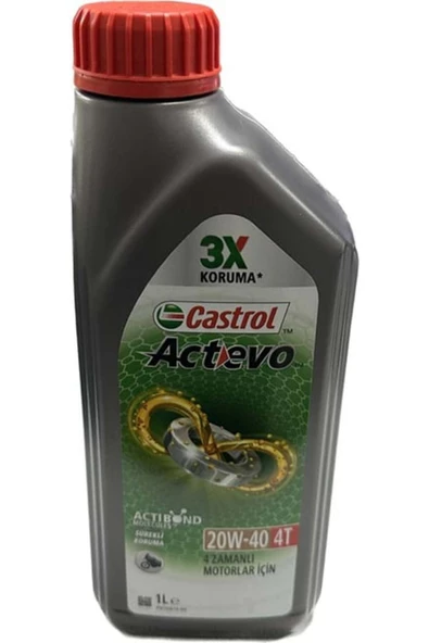 CASTROL ACTEVO 4T ( 20W-40 ) YAĞ 1LT. CASTROL