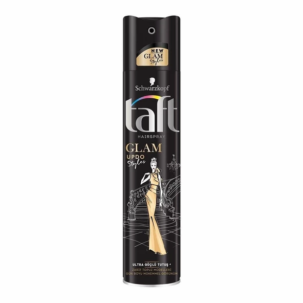Taft Saç Spreyi Glam Styles Zarif Topuz Modelleri 250 ml
