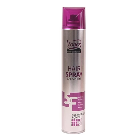 FONEX Saç Spreyi 400 ml SUPER FREZE POWER 5F
