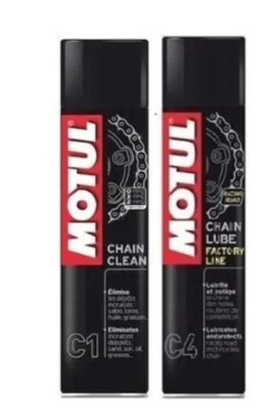 Motul Zincir Temizleme Spreyi - C1 C4 Set 400ml