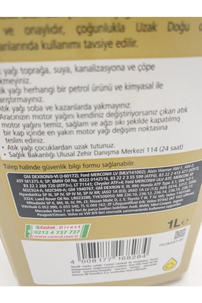 CASTROL Otomatik Şanzıman Yağı Transmax Atf Dexron-6 - 3